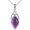 Amethyst, variant on Celtic Natural Stone Necklace for Women Moonstone/Turquoise/Lapis Lazuli/Larimar/Moss Agate Trinity Knot Pendant Jewelry Gift for Mom Women 925 Sterling Silver