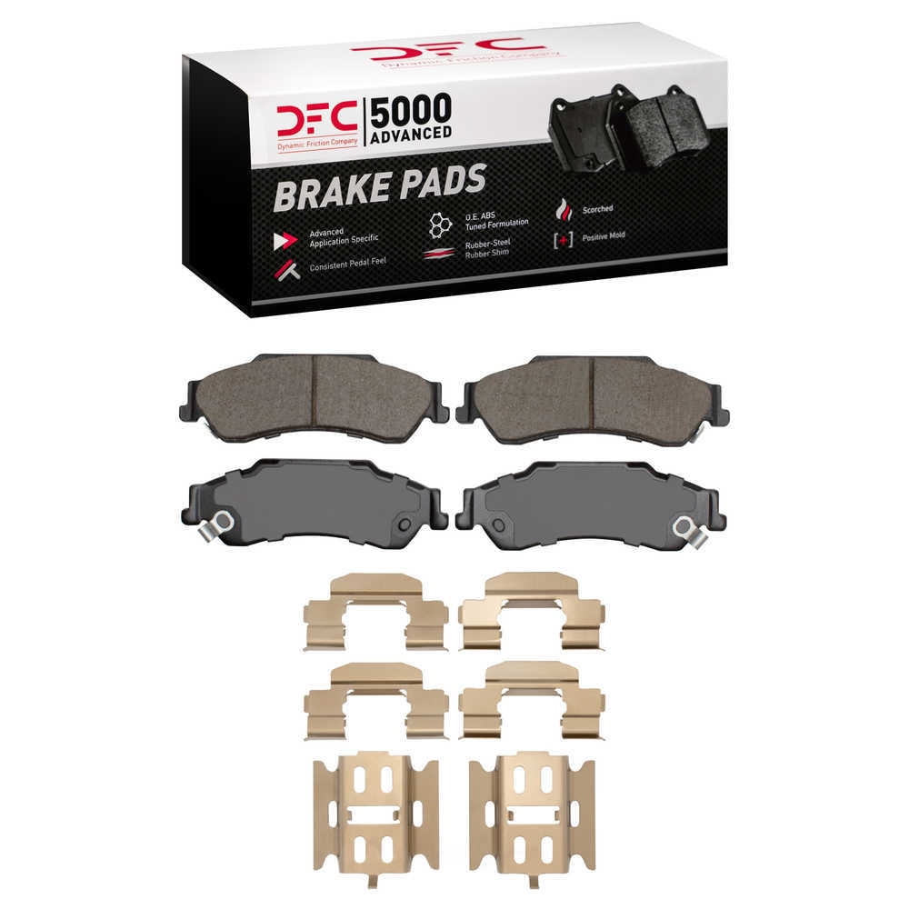 Dynamic Friction Company 1551-0729-01 DFC 5000 Advanced Brake Pads - Ceramic and Hardware Kit - OE