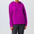 thumbnail image 1 of IMENGL Hoodies trendy knit drawstring pullover, Pink L, Size M-3XL, 1 of 7