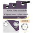 thumbnail image 6 of Grey Chevron Blackout Curtains, Light Blocking Print Window Curtains, Geometric Purple Print Wavy Striped White Thermal Insulated Window Drapes for Living Room Kitchen Cafe 2 Panels, 104"W x 63"L, 6 of 9