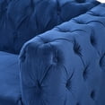 thumbnail image 6 of Resenkos 84" Width Traditional Sofa Couch with Tufted Back and Square Arm for Apartment Peacock Blue, 6 of 7