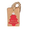 thumbnail image 3 of facefd 100PCS/Set Kraft Paper Christmas Crafts Gift Tags Price Tag Hanging Deco 2, 3 of 7