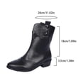 thumbnail image 6 of Taqqpue Women's Ankle Boots Plus Size Round Toe Slip On Mid Heel Comfortable Casual Dress Booties for Women Size 5.5-11 Fashion Dress Shoes Fall Winter Footwear Casual Walking Daily, 6 of 10