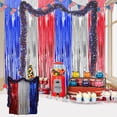 thumbnail image 4 of SLYNSHome 4th of July Decorations,Red White Blue Tinsel Foil Fringe Curtains Photo Booth Prop Streamer Backdrop for America Patriotic Party Independence Day Decor, 4 of 6