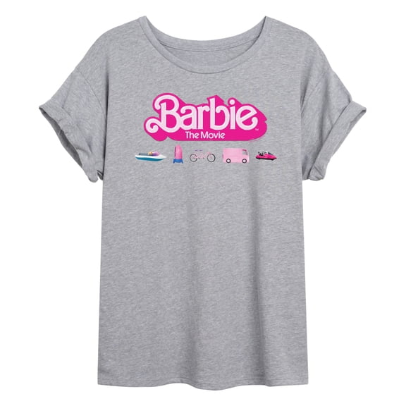 Barbie the Movie - Barbie Transportaion Vehicles - Women's Oversized T-Shirt