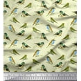 thumbnail image 1 of Soimoi Cotton Voile Fabric Flycathcer Bird Print Sewing Fabric Yard 56 Inch Wide, 1 of 1