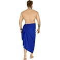thumbnail image 3 of HAPPY BAY Men's Pareo Bath Trunk Swimwear Sarong Swim Beach Wrap One Size Mary Blue-G144 Summer Vacation Party, 3 of 4