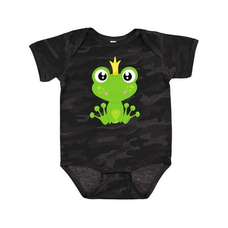 

Inktastic Cute Frog Green Frog Frog Prince Crown Gift Baby Boy or Baby Girl Bodysuit