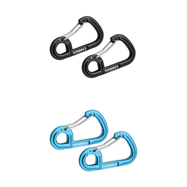 4 pcs Mosquetón Escalada de de Aleación Aluminio Mosquetones para Deporte