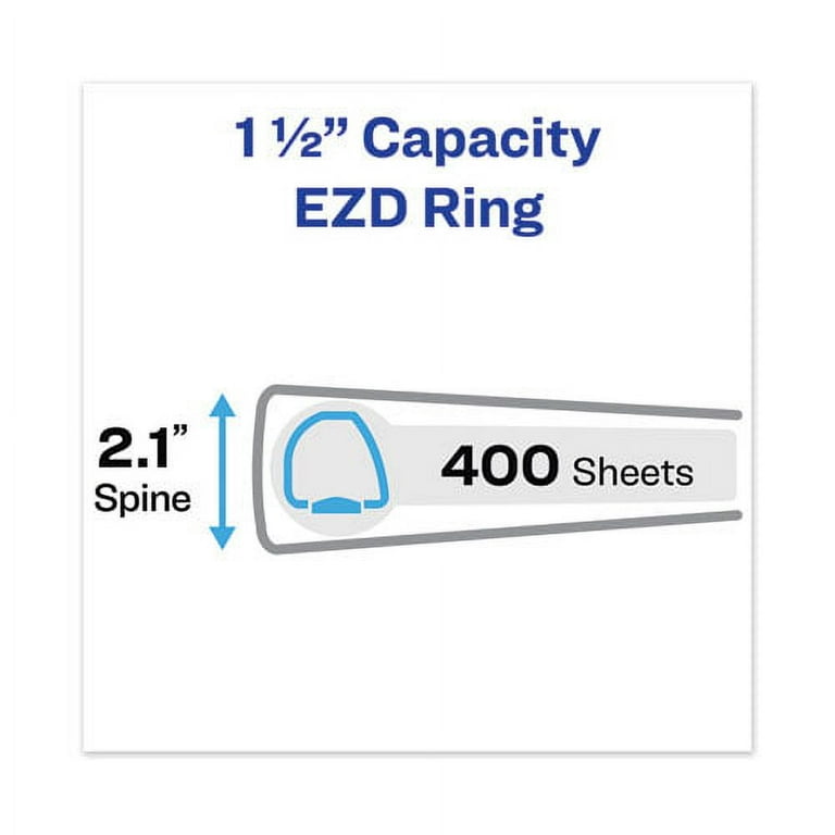 Framed View Heavy-Duty Binders, 3 Rings, 1.5 Framed View Heavy-Duty Binders, 3 Rings, 1.5