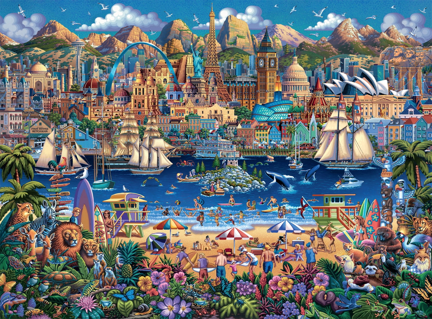 Buffalo Games 1000-Piece Dowdle World Pieces Interlocking Jigsaw Puzzle