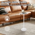 thumbnail image 4 of Clear Acrylic Side Sofa Table Coffee Table for Bedroom Living Room Bathroom Flat Round 250x547mm diy, 4 of 5