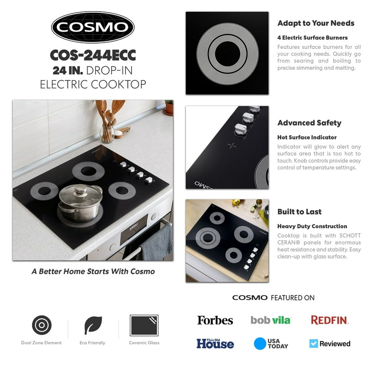 30 Inch Induction Cooktop, Electric Cooktop with 4 Burners Drop-in Electric  Stove Top 240V Smoothtop Ceramic Glass Induction Burner with Timer, Kid