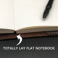 thumbnail image 3 of Diario de cuero recargable CooLeathor Cuaderno de notas lay flat Tamaño grande 6x8, 3 of 3