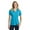 Atomic Blue, variant on Sport Tek Adult Female Women V-Neck Plain Short Sleeves Polo Maroon Large