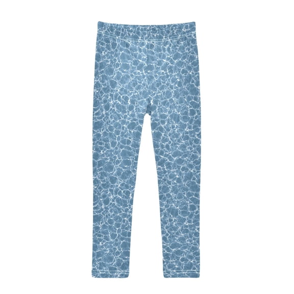 joogoo Girls' Leggings Texture Blue Yoga Pants 6T