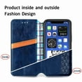 thumbnail image 6 of Dteck for Apple iPhone 12 Mini Premium Leather Case, Shockproof Wallet Cover Magnetic Flip Case Cash & Card Slot PU Leather Phone Cover (Blue), 6 of 7