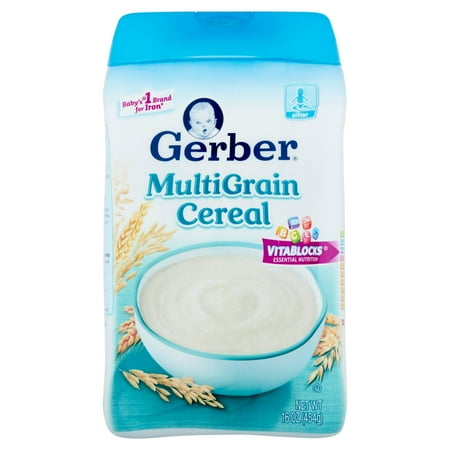 Gerber Multigrain Baby Cereal, 16 oz - Walmart.com