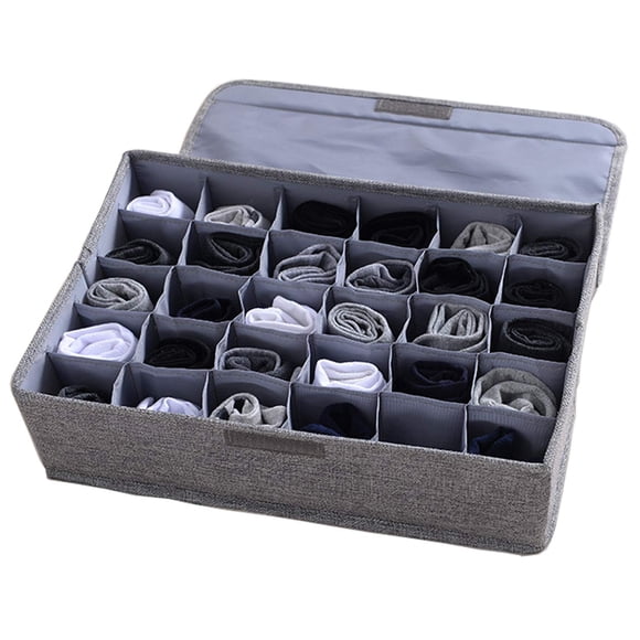 Organizador de almacenamiento AARINBOW para ropa interior, calcetines, 30 celdas, color gris