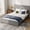 Grey, variant on Queen Size Bed, Farmhouse Style with Barn Door Headboard and Footboard, Under-Bed Storage, Pinewood Frame for Bedroom, Grey