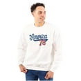 thumbnail image 4 of Vintage America 76 USA Patriot Unisex Plus Fleece Graphic Sweatshirt Brisco Brands 2X, 4 of 6