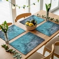 thumbnail image 5 of Teal Blue Placemats Set of 4 Ombre Modern Abstract Place Mats Table Mats Kitchen Dining Home Outdoor Party Table Decoration, 5 of 9