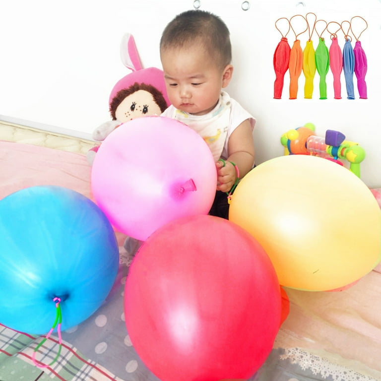 UDIYO 50Pcs Punch Balloon with Rubber Band High Elasticity