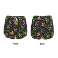 thumbnail image 6 of Uemuo Mardi Gras6 Pattern Women's Athletic Shorts High Waisted Running Shorts with Liner Pockets Gym Elastic Workout Shorts-X-Large, 6 of 9