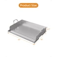 thumbnail image 4 of Stainless Steel Griddle, Flat Top Rectangular Grill Plate with 2 Removable Handle, 4 of 7