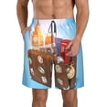 thumbnail image 2 of Uemuo Trip to London Pattern Men's Swim Trunks Hawaiian Beach Bathing Suit Swimsuits Beach Quick-Dry Shorts with Pockets-Medium, 2 of 9