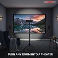 thumbnail image 5 of Projector Stand 29.5 to 71 Inch Adjustable Tripod 2 Shelves Portable Laptop Cart w Phone Holder, 5 of 8