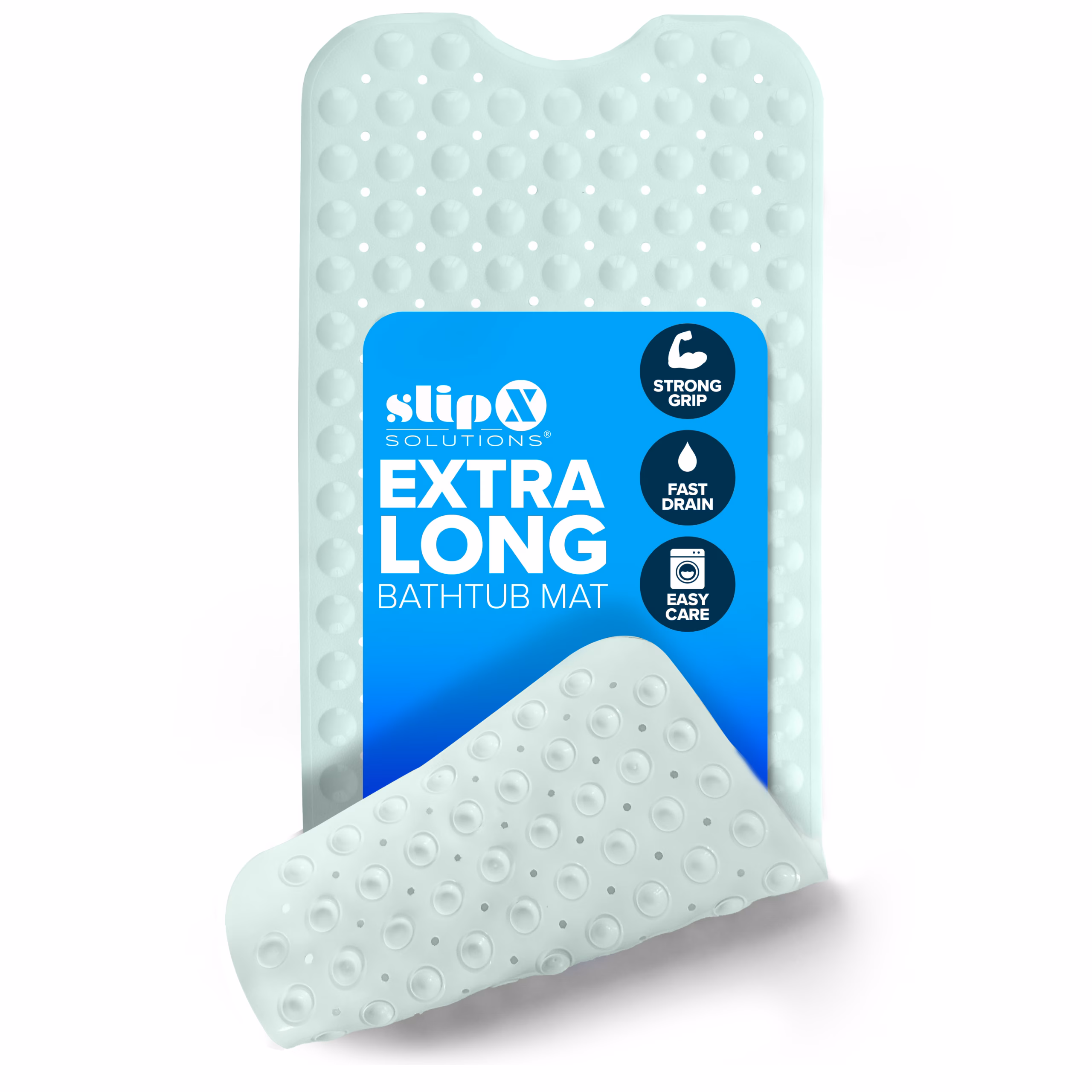 SlipX Solutions Bathtub Mat Non Slip 39 x 16 Extra Long Bathroom Shower Mat Suction Cups