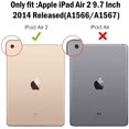 thumbnail image 2 of Smart Case for iPad Air 2 (2014 Release), Ultra Slim Lightweight Stand Protective Case Shell with Translucent Frosted Back Cover for Apple iPad Air 2 (A1566 A1567), 2 of 7