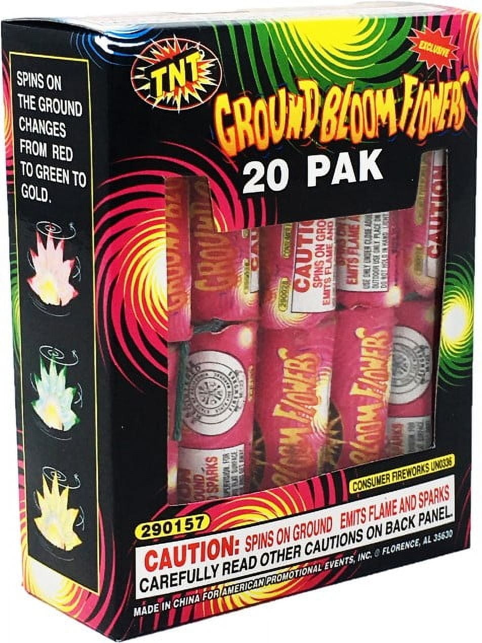 TNT Fireworks, Ground Bloom Flower, 20 Piece Value Pack, Ground