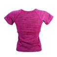 thumbnail image 5 of Camiseta deportiva para mujer para yoga, correr, gimnasio, fitness femenino, camisas de manga corta (rosa roja S), 5 of 5