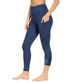 thumbnail image 3 of ZVAVZ Fleece Lined Leggings for Girls High Waisted Tummy Control Workout Tights Kids Thermal Warm Soft Yoga Pants Navy,4 Years, 3 of 7