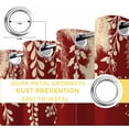 thumbnail image 6 of Red Christmas Blackout Curtains for Bedroom/Living Room, Thermal Insulated Kitchen Curtains, Botanical Snowflake Xmas Vintage Grommet Darkening Window Treatment Drapes 52"x63"x2, 6 of 8