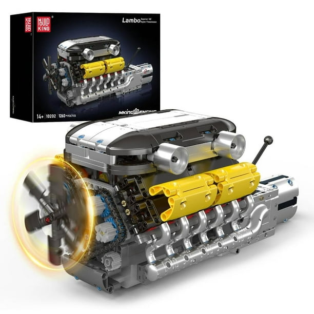 Kit de Construcción Mould King 10202 Motor V12 1260 Piezas