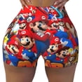 thumbnail image 2 of Lsque Mario Pattern High Waisted Biker Shorts for Women-Tummy Control Fitness Athletic Workout Running Yoga Gym Shorts,Moisture-Wicking-Small, 2 of 9