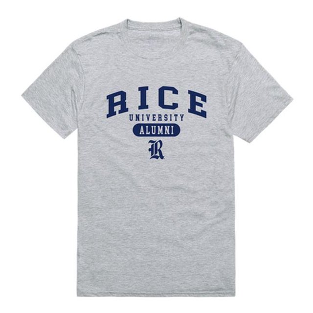 W Republic 559-172-HGY-04 Rice University Men Alumni T-Shirt, Heather Grey - Extra Large