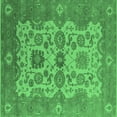 thumbnail image 1 of Ahgly Company Indoor Square Oriental Emerald Green Industrial Area Rugs, 4' Square, 1 of 4