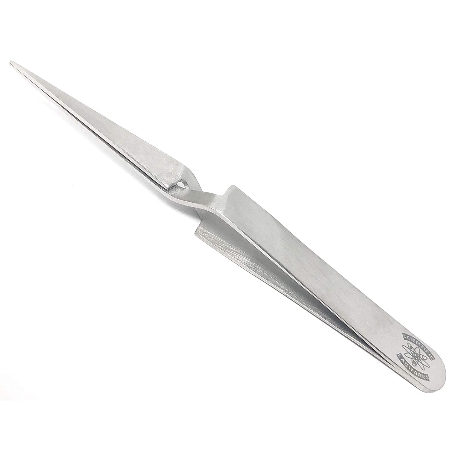 Scientific Labwares Stainless Steel Reverse Action Forceps with Straight Very Fine Point