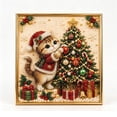 thumbnail image 2 of Pearl Christmas Cat Art Set, 3D Beaded Beginner-Friendly DIY Diamond Art Kit with Matching Frame, Complete Rhinestone Craft Supplies, Seasonal Wall Picture Decor For Indoor Home Display, 2 of 7