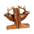 thumbnail image 3 of Fancyes 2 Pieces Elk Head Statues Decorative Figurines Bookends Tabletop Ornaments Book Ends for Desk Office Birthday Gift Home Decor Light Brown, 3 of 8