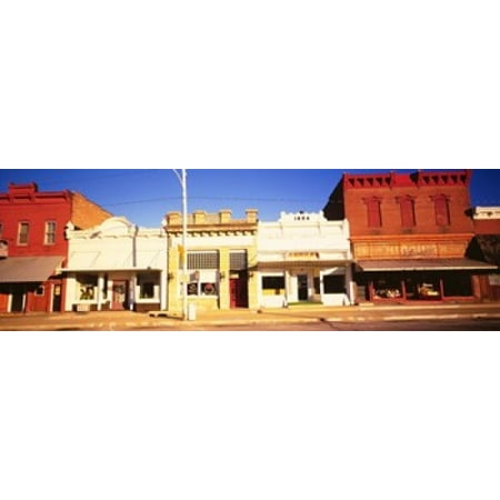 Store Fronts Main Street Small Town Chatsworth Illinois USA Canvas Art - Panoramic Images (18 x