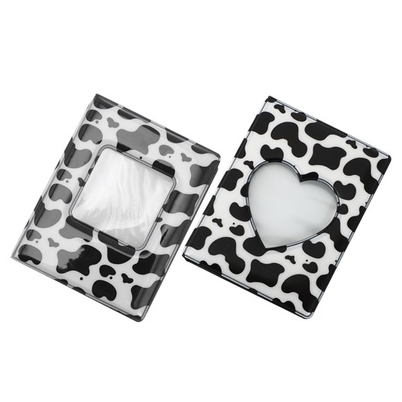 RENACLIPY 2Pcs Travel Photo Album with Hollow Heart Cover Assorted Colors Durable PVC for Photos