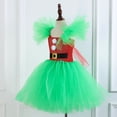 thumbnail image 5 of PMVFHDE Robes Filles Enfant Filles Robe de Concours Noël Fête Point Mignonne Robe Robes Bandeau Ensemble Vert Clair,4-5 Ans, 5 of 5