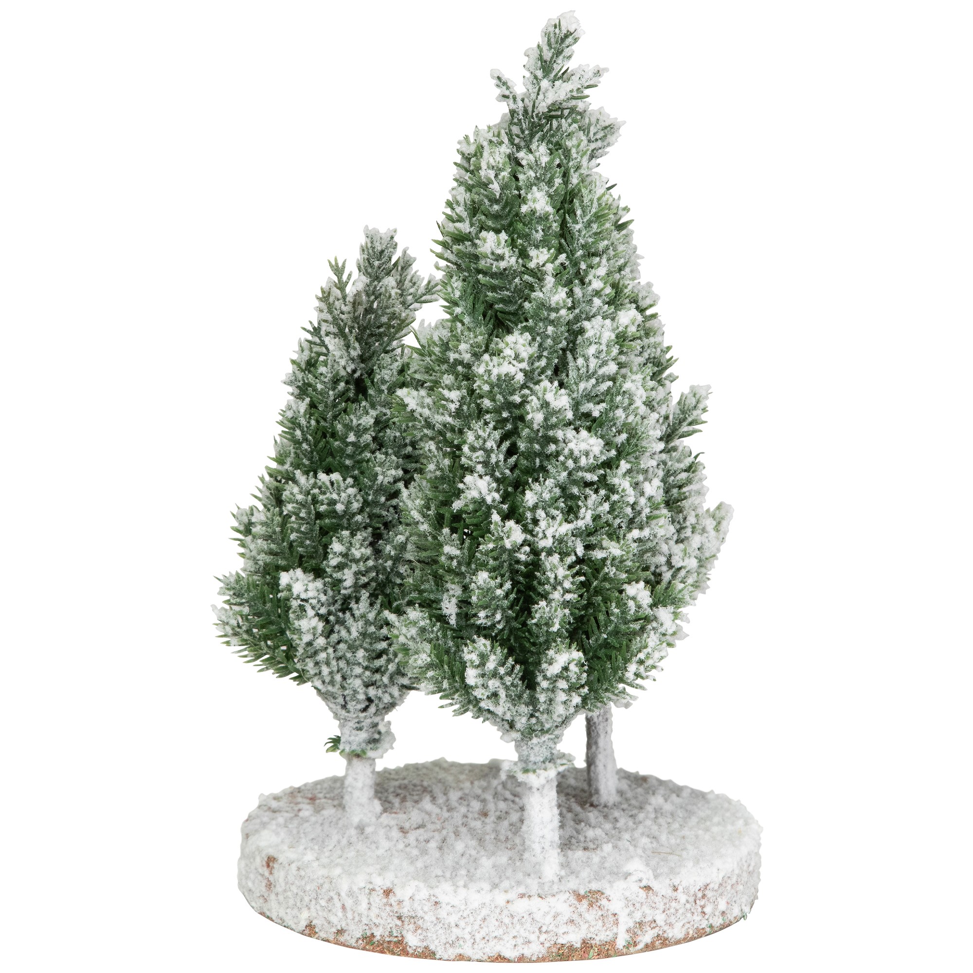 Northlight Real Touch™ Frosted Trio of Pine Trees Christmas Decoration - 8" - Unlit