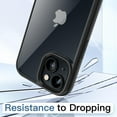 thumbnail image 4 of JETech Case for iPhone 13 6.1-Inch, Shockproof Phone Bumper Cover, Solid Color Matte TPU Frame, Anti-Scratch Clear Back (Black), 4 of 6