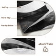thumbnail image 6 of 2'x6' Rug Runners for Hallways Kitchen, Black Waves Non Slip Entryway Beside Floor Carpet Runner, Ombre Sea Ripples Shabby Beach Washable Laundry Room Bedroom Throw Rugs Mat for Family Pet, 6 of 8